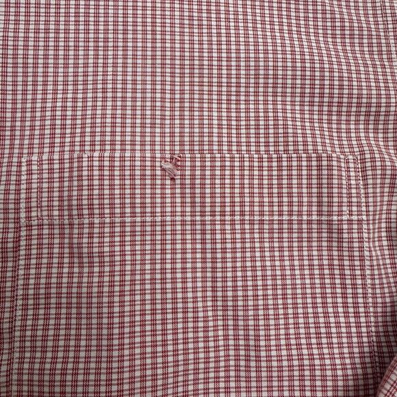 Brooks Brothers Milano Slim Fit Non Iron Dress Shirt Mens 16 34 Red Check Cotton - Picture 6 of 14